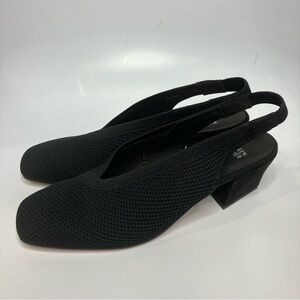Eileen Fisher Vasa stretch knit slingback pumps black size‎ 11